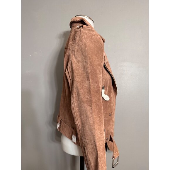Blank NYC coffe bean Suede Moto Jacket NWT Small - Picture 3 of 13